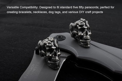 Skull Paracord Bead, 0.75x0.56x0.78 inches, - Image 8