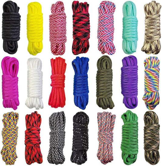 21 Colors Paracord, 550lb Parachute Cord Combo Kit by AOHOMOOON