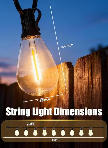 50FT Outdoor String Lights Waterproof - Image 2