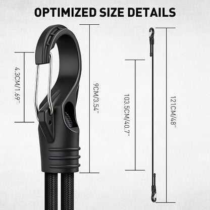 8-Piece 48-inch Adjustable Bungee Cords - Image 2
