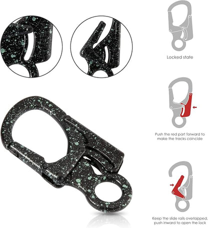 Ahiller Carabiner Clip, Double Anti-Misopening Locking Design, Key Ring Clip - Image 3