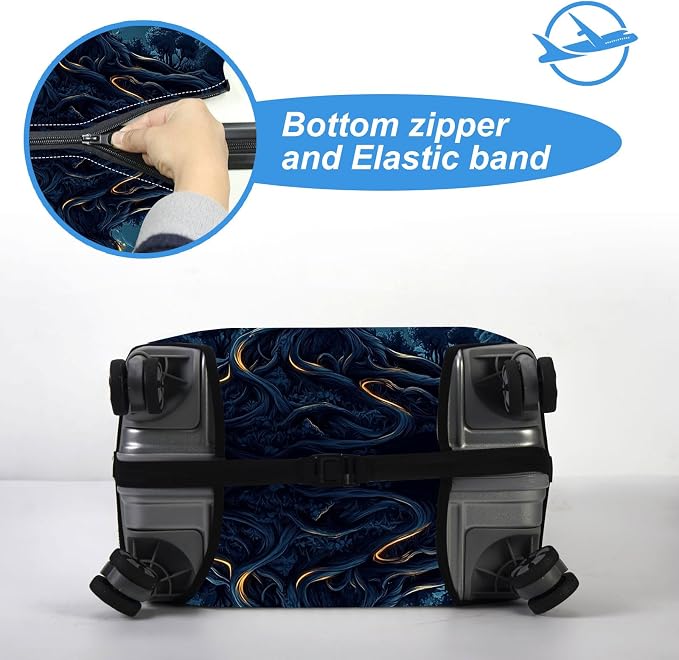 Luggage Cover Protector for 30-32 Inch Suitcases, TSA Approved Elastic Travel - Image 5