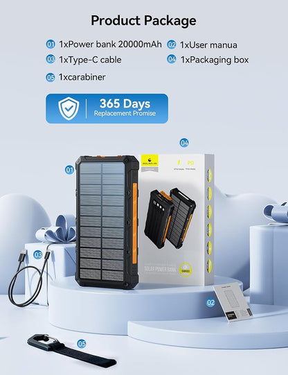 Solar-Charger-Power-Bank - 20000mah Solar Powered Battery Charger Cell Phone - Image 13