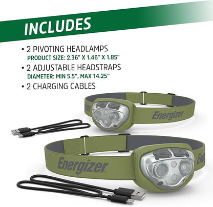Energizer PRO-400 Headlamp Rechargeable, IPX4 Water Resistant Rechargeable - Image 8