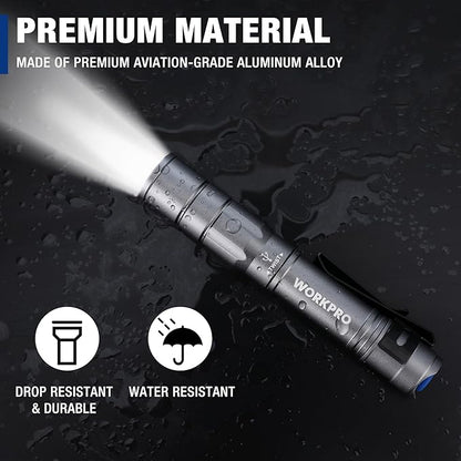 WORKPRO Rechargeable Pen Light, Mini Flashlight, 2 Pack Ultra-Compact EDC - Image 6
