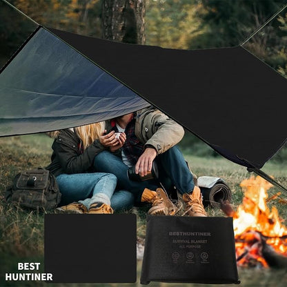 Heavy Duty Survival Blanket -Multifunctional Reflective Tarp Thermal Blanket - Image 6