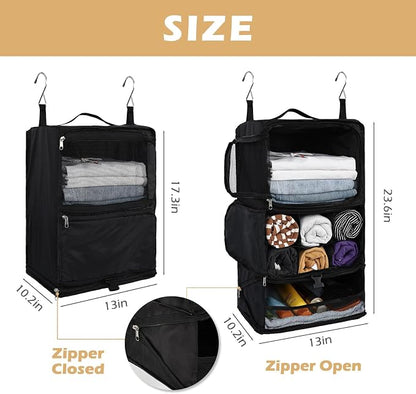 Surblue Hanging Shelves Travel Storage Bag Compression Packing Cube - Image 5