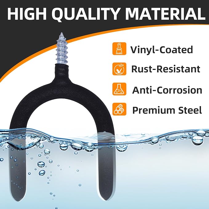 12 Pack Garage Storage System Steel U Hooks - Image 4