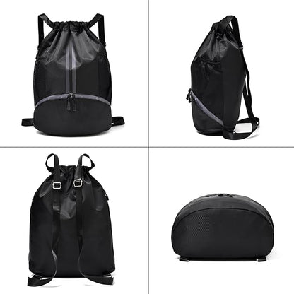 LOKAPEGY Drawstring Gym Bag for Men, Waterproof Drawstring Backpack for Women - Image 3