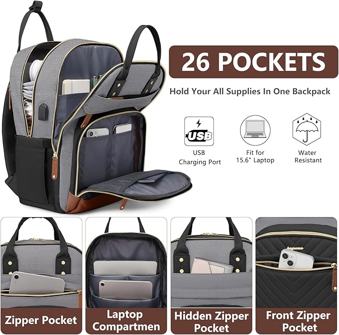 Laptop Backpack for Women Work Bag - Image 2