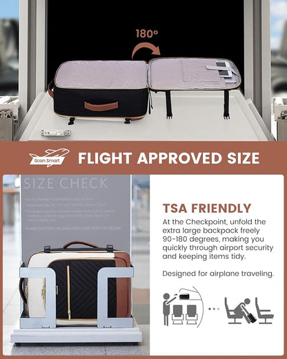 LOVEVOOK Large Travel Backpack for Women, TSA Carry on Backpack for Airplanes - Image 2