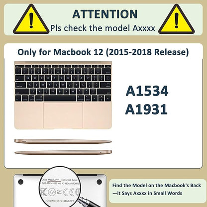 Hard Shell for MacBook 12 inch Case Retina 2015 2016 2017 Release, Plastic - Image 2