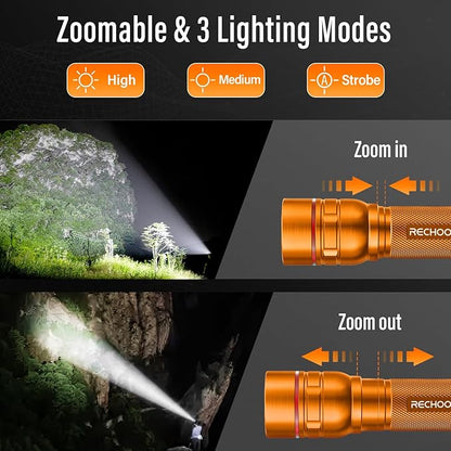 Rechargeable Flashlights High Lumens, G1000 Super Bright Flash Light 2 Pack - Image 2