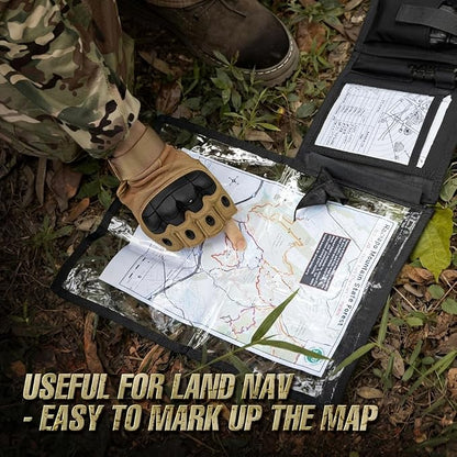 KOSIBATE Map Case, Military Map Protector, Water-Resistant Map Pouch Holder - Image 2