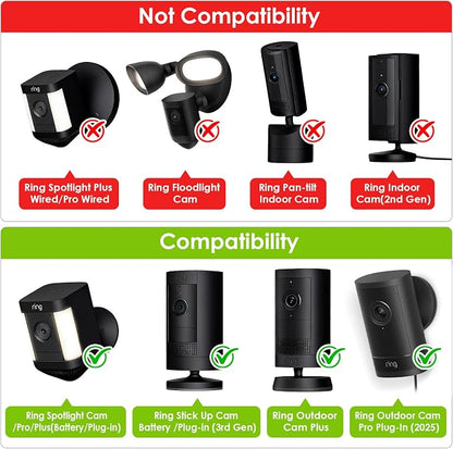 2Pack Flexible Twist Mount for Ring Stick Up Cam Battery/Plug-in 3rd Gen/Ring - Image 2