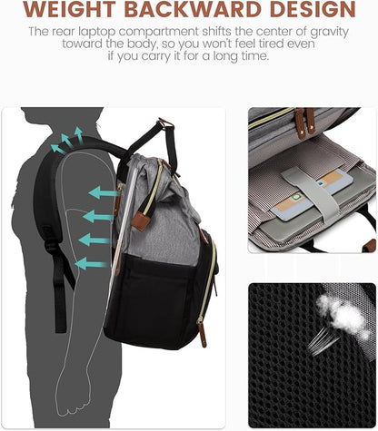 LOVEVOOK Laptop Backpack for Women, 17.3'' Waterproof Nurse Bag Teacher Work - Image 5