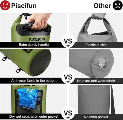Piscifun Dry Bag, Waterproof Floating Backpack 10L/20L/30L/40L - Image 4