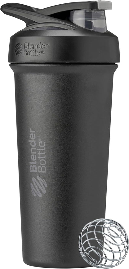 BlenderBottle Sport Sleek Shaker Cup Insulated Stainless Steel Water Bottle by BlenderBottle