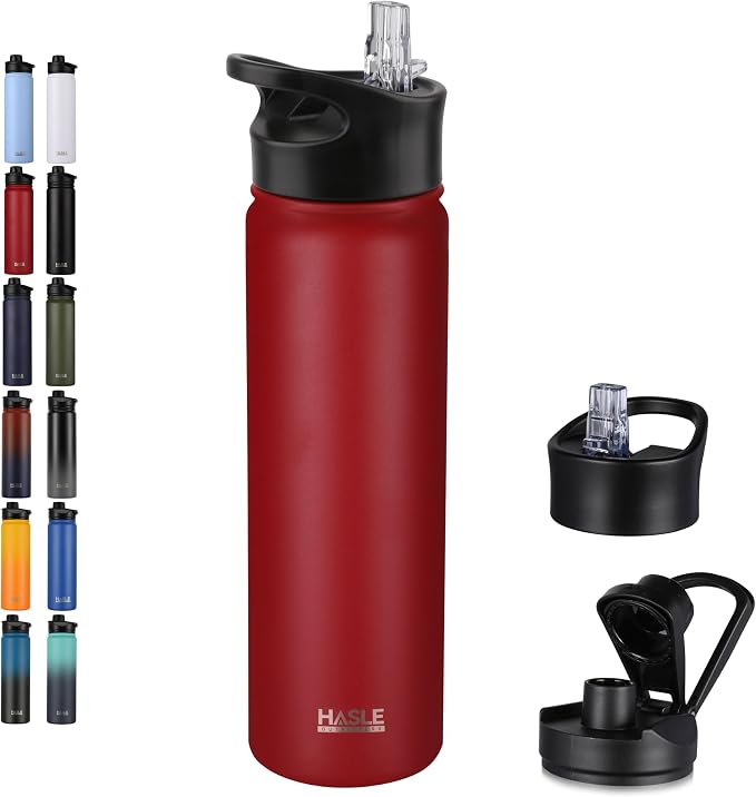 HASLE OUTFITTERS Insulated Water Bottle 22 oz Double Wall Stainless Steel Water by HASLEOUTFITTERS