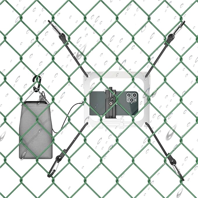 Cell Phone Fence Mount with Shade, Mounting Kit Works with iPhone, Mevo Start - Image 3
