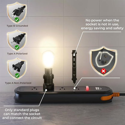 Outdoor Power Strip Weatherproof, 7-in-1 Surge Protector - Image 5