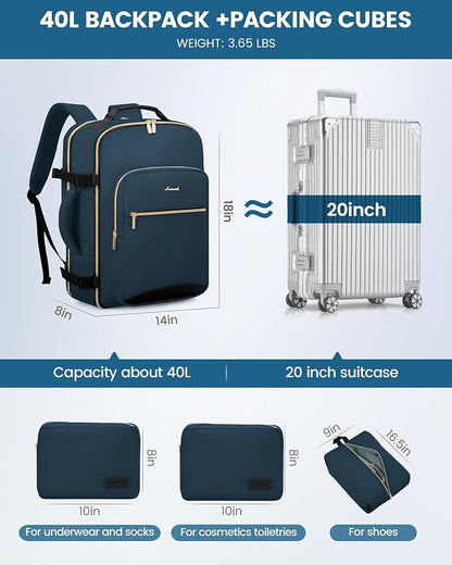 LOVEVOOK Travel Backpack for Women & Men 40L, Airline Approved Carry On - Image 5