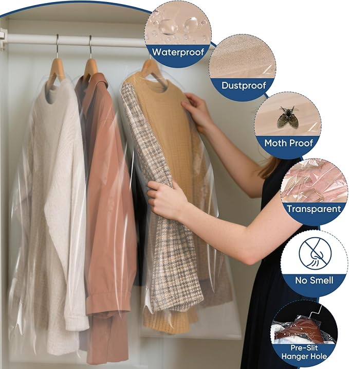 100 Pack 23.6"x55" Garment Bags - Image 4
