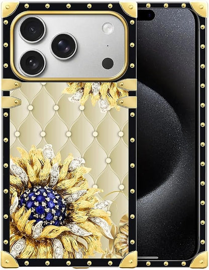 for iPhone 17 Pro Max Case Luxury Golden Decoration by Unknown