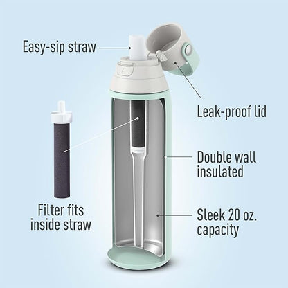 Brita Stainless Steel Premium Filtering Water Bottle, Replaces 300 Plastic - Image 4