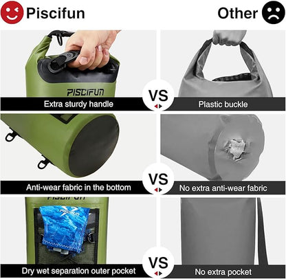 Piscifun Dry Bag, Waterproof Floating Backpack 10L/20L/30L/40L - Image 4