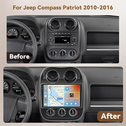 for Jeep Compass Patriot 2010-2016 Android 15 Car Stereo, Hikity 10'' in-Cell - Image 2