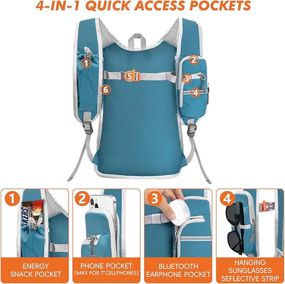 Seektop Small Hiking Backpack Expandable 12L-15L, Lightweight Packable - Image 5