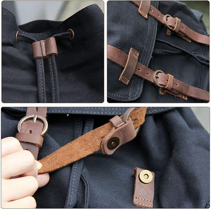 AUGUR High Capacity Canvas Vintage Backpack - Image 4