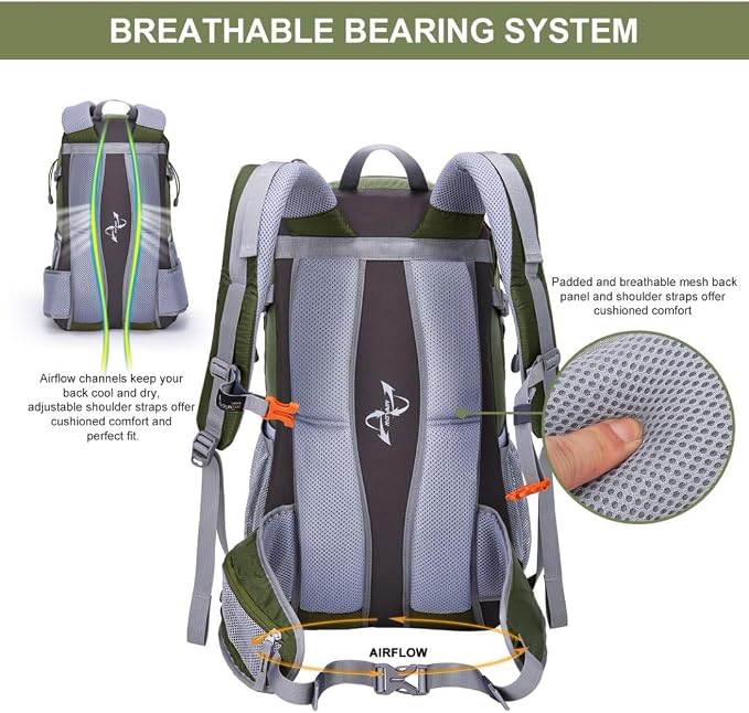 MOUNTAINTOP 25L/40L Hiking Backpack, Lightweight Travel Backpack - Image 4