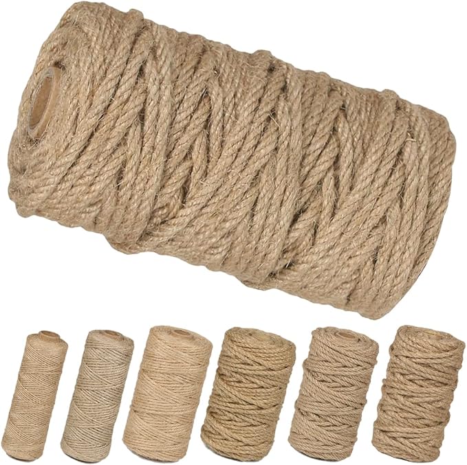 PerkHomy 4mm Jute Rope 120 Feet Twisted Heavy Duty and Thick Twine Rope - Image 7