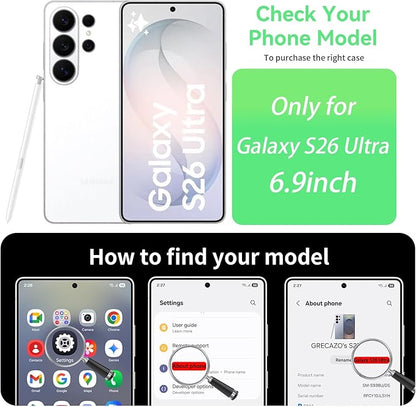 GRECAZO Slim Borderless for Samsung Galaxy S26 Ultra Phone Case 6.9" Ultra-Thin - Image 2