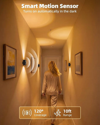 EZVALO Motion Sensor Wall Light, 4000mAh Rechargeable Battery Operated Wall - Image 3