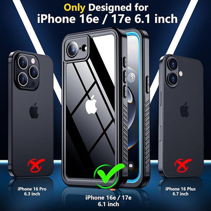 SPIDERCASE for iPhone 16e Case/iPhone 17e Case Waterproof, Built-in Screen & - Image 2