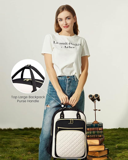 LOVEVOOK Laptop Backpack for Women, Fashion Travel Work Commuter Backpack Purse - Image 4