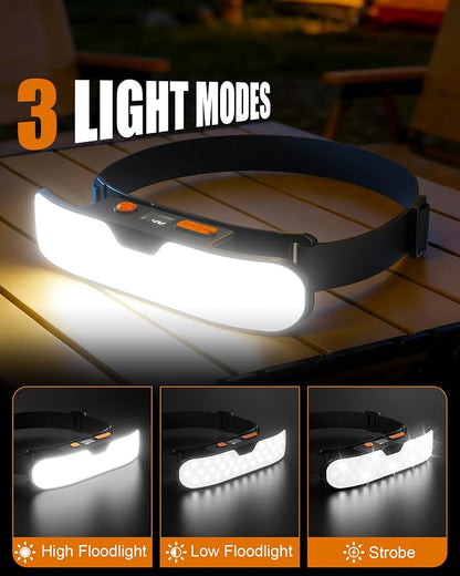Headlamp Rechargeable, 230° Wide Beam LED Head Lamp - Image 4