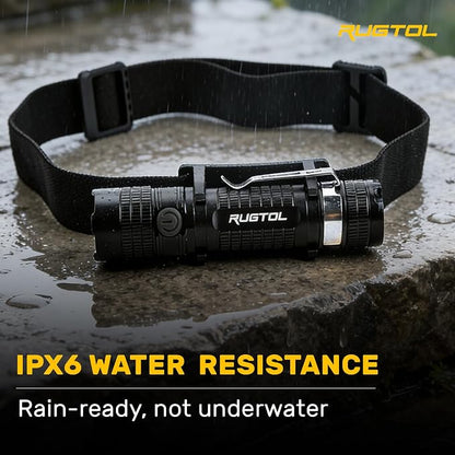 Rugtol Headlamp, USB C Rechargeable Battery Powered Head Lamp LED Flashlight - Image 7