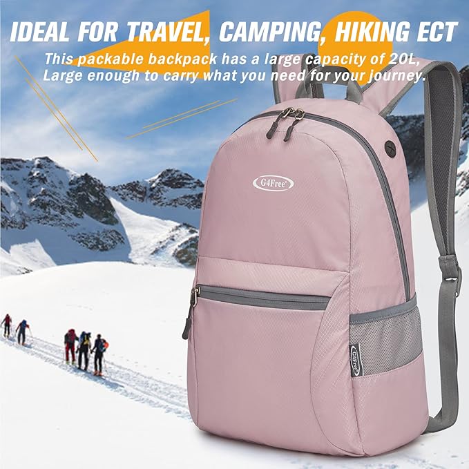G4Free 20L Lightweight Packable Backpack Travel Hiking Daypack Foldable Backpack - Image 6