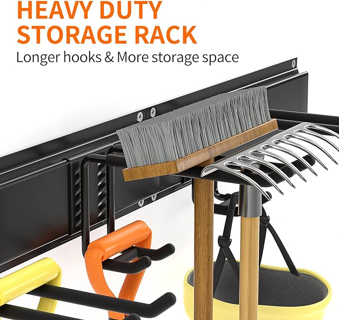 Garage Tool Organizer Wall Mount Garden Tool Organizer 11pcs Adjustable Garage - Image 3