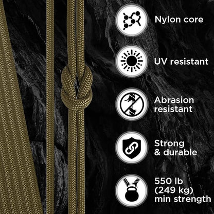 TECEUM Reflective Paracord Rope 1000 – 1000ft/200ft/100ft/50ft – 40+ Colors – - Image 3