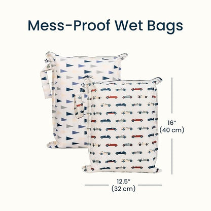 Tiny Twinkle Mess Proof Wet Bags | 2-Pack Reusable Waterproof Wet Bags - Image 9