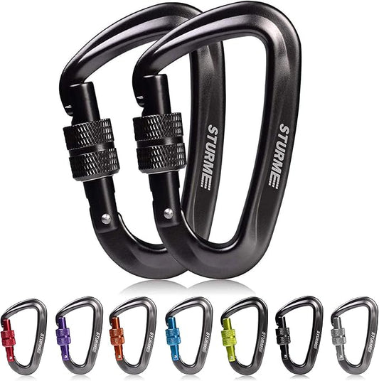 STURME 12kN Heavy Duty Locking Carabiner Clips by STURME
