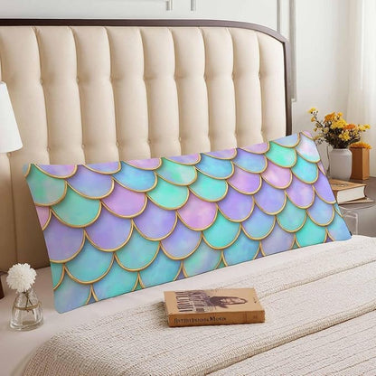 Body Pillow Covers Mermaid Body Pillowcase 20"X54", Mermaid Scales Couch Body - Image 3