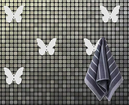 Z Metnal Wall Hooks Decorative, Small Modern White Butterfly Bath Towel Hook - Image 6