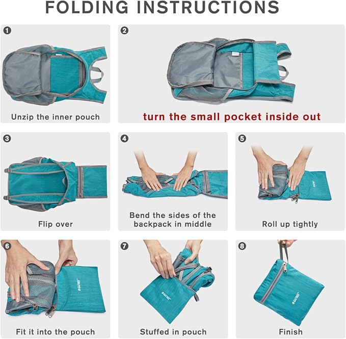 G4Free 10L Hiking Backpack Small Travel Hiking Daypack Lightweight Packable - Image 5
