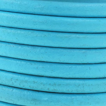 Mandala Crafts Round Genuine Turquoise Leather Cord - Image 3